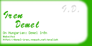 iren demel business card